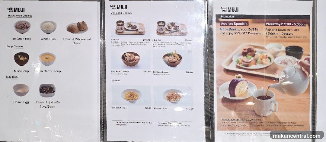 Cafe MUJI Menu