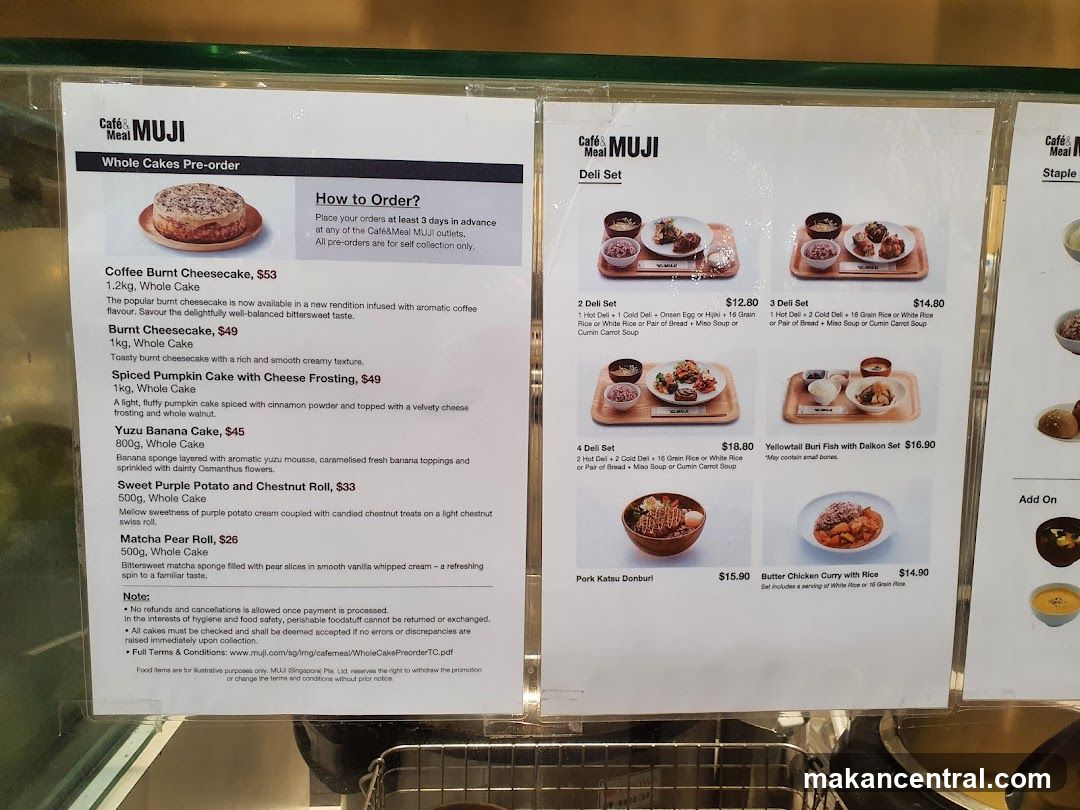 Cafe MUJI Whole Cakes Pre-order & Deli Set
