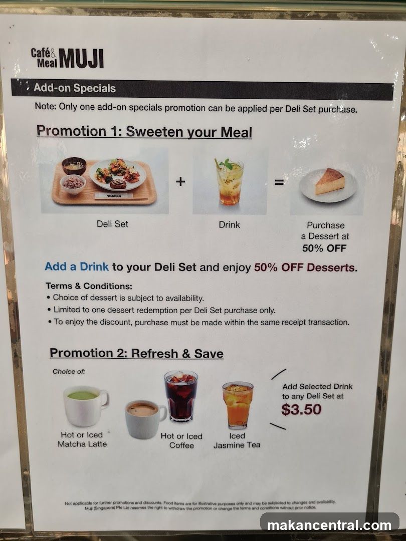 MUJI Cafe Add-on Specials