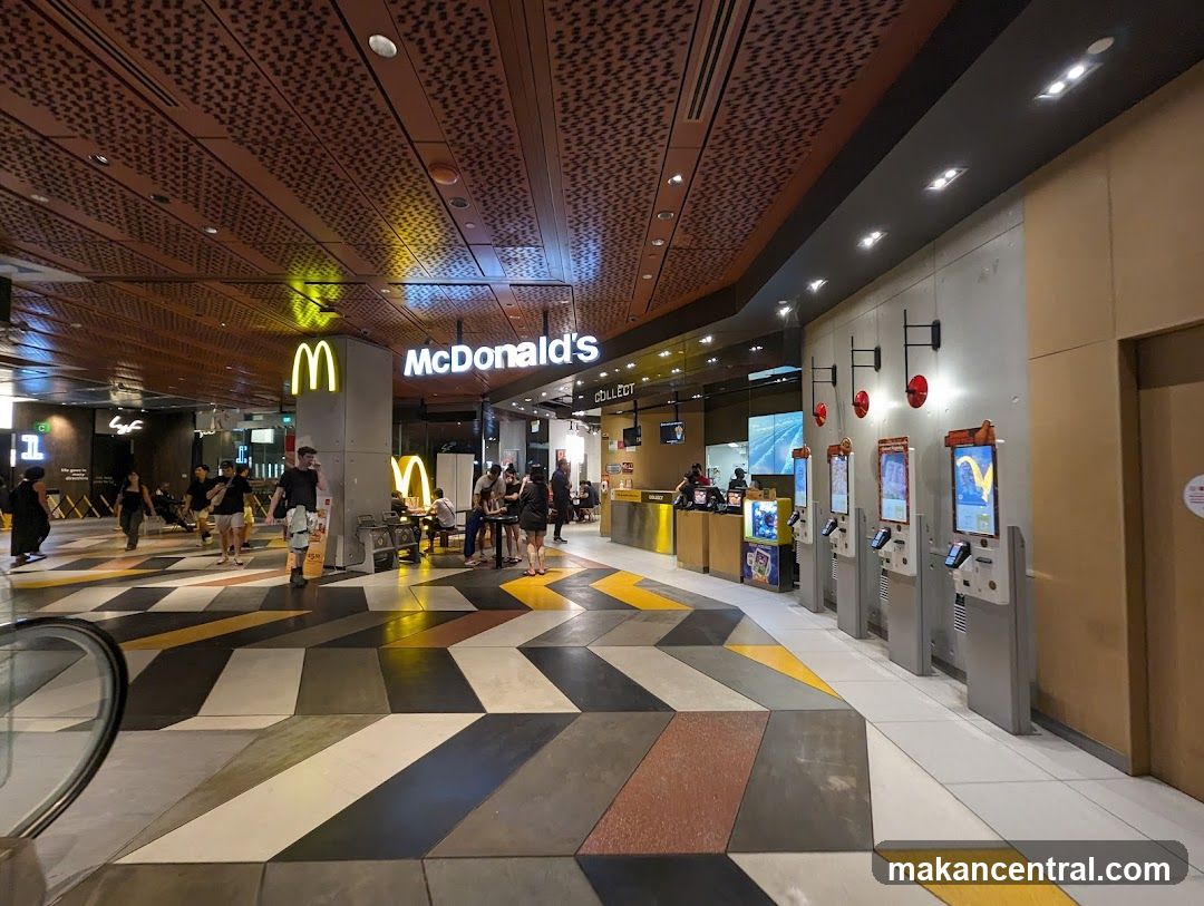 McDonald's Interior with Self-Order Kiosks