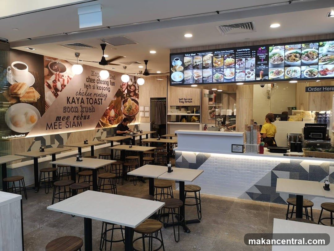 Restaurant Interior with Menu Board