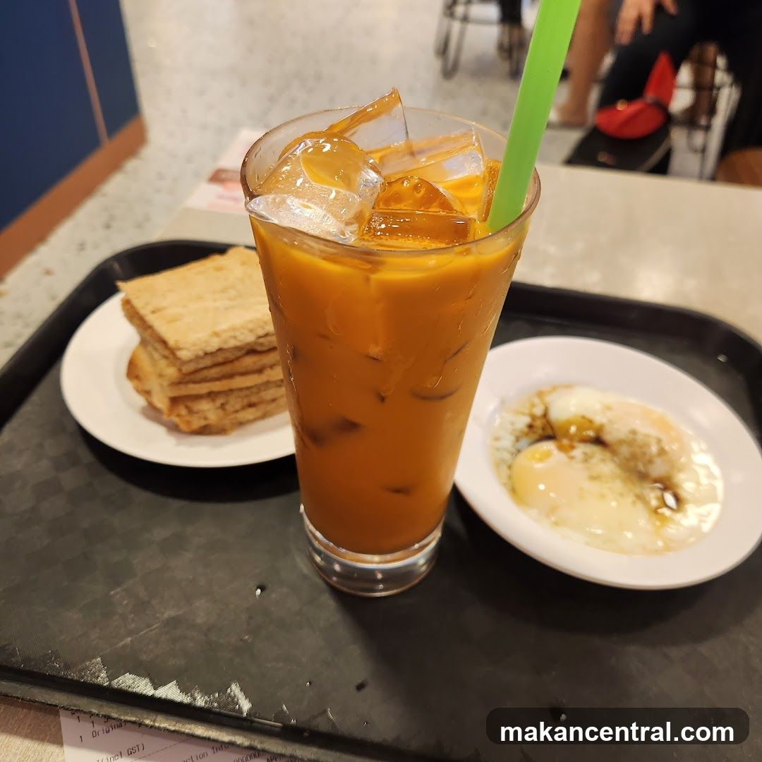 Thai Iced Tea with Toast and Eggs