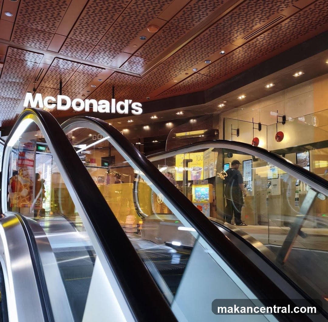 McDonald's Interior with Escalator