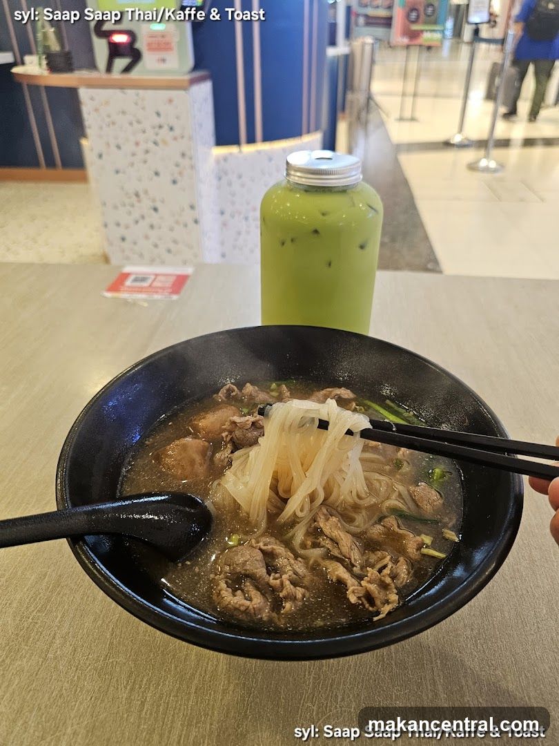 Thai Noodle Soup and Green Tea