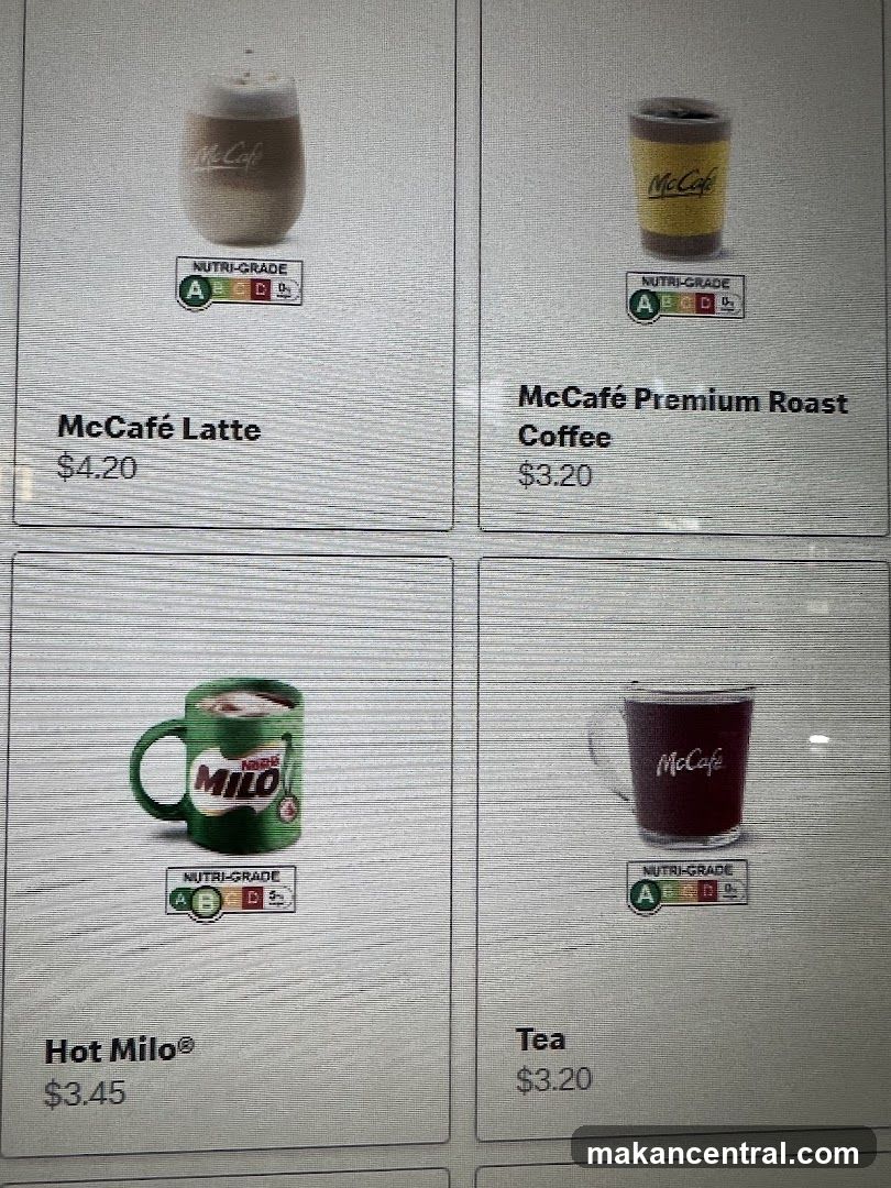 McCafé Menu