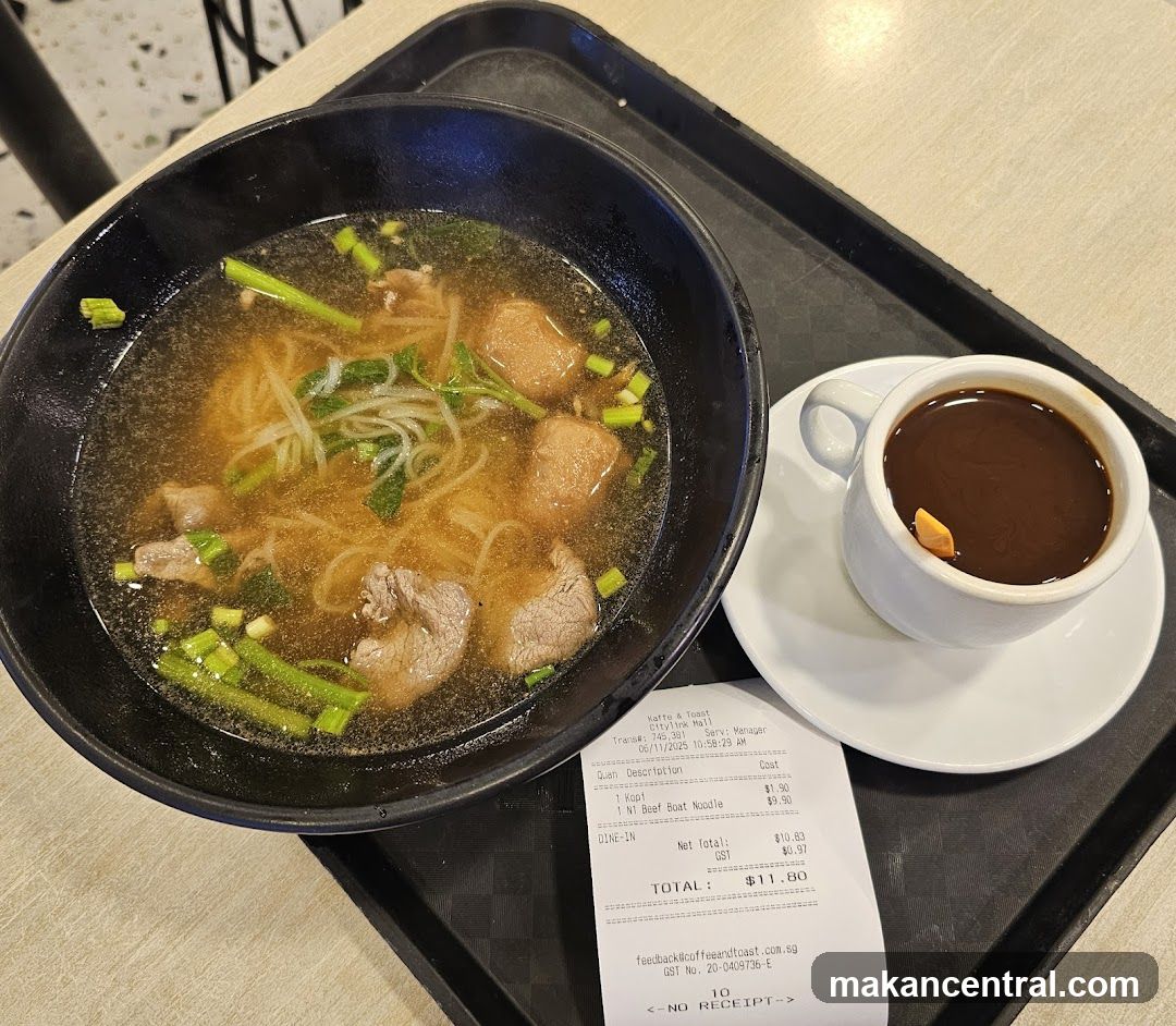Beef Boat Noodle and Coffee