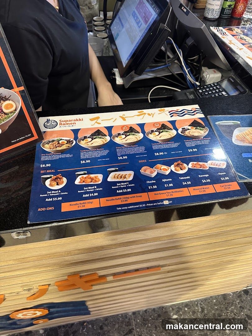 Suparakki Ramen Menu
