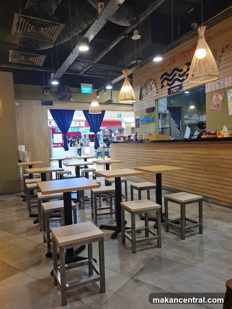Restaurant Interior with Bar Seating