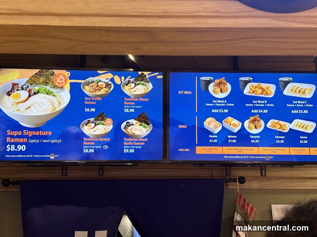 Ramen Menu