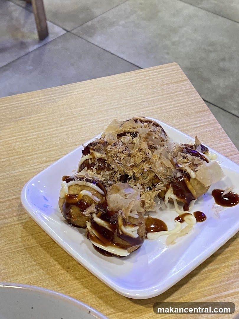 Takoyaki on a plate