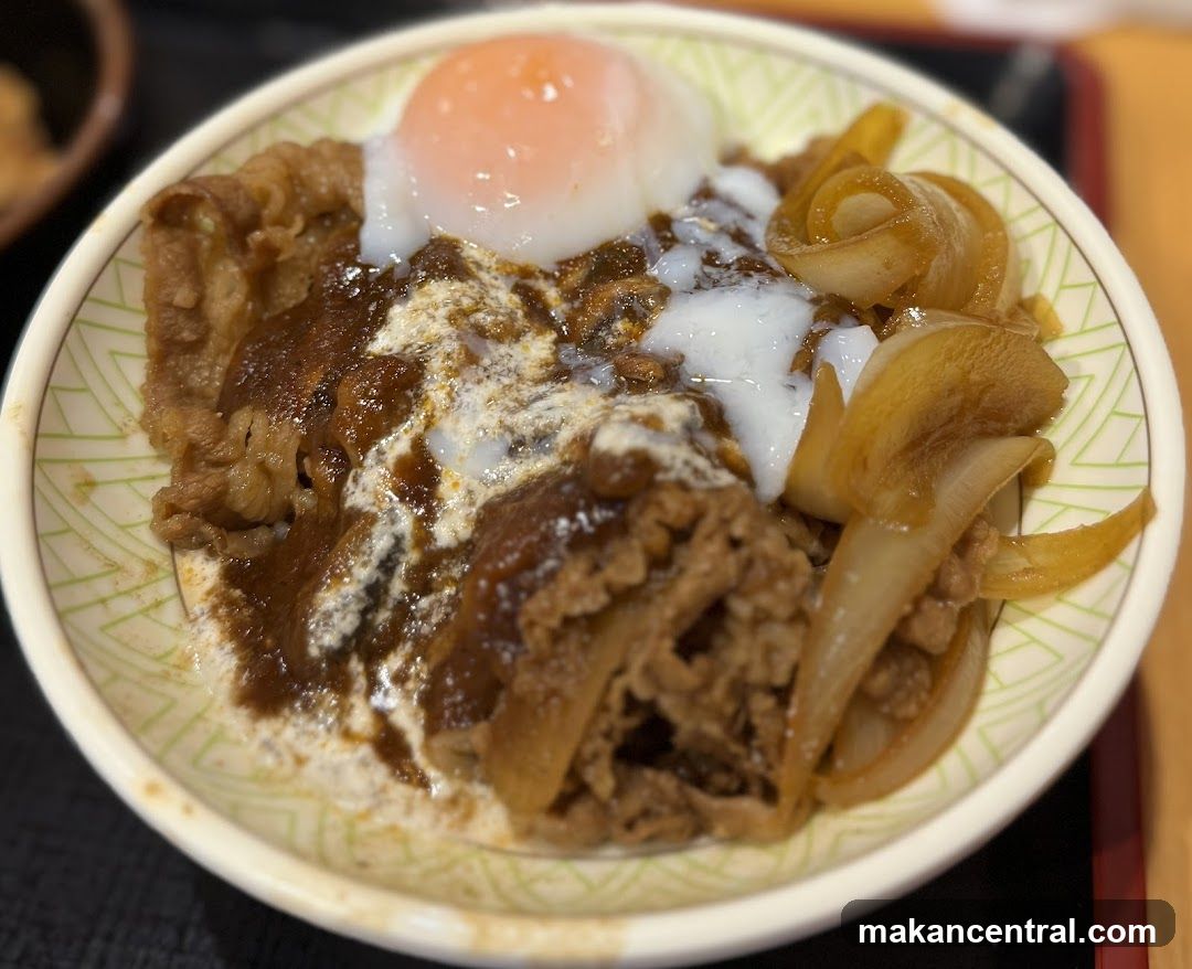 Beef Bowl with Egg and Onions