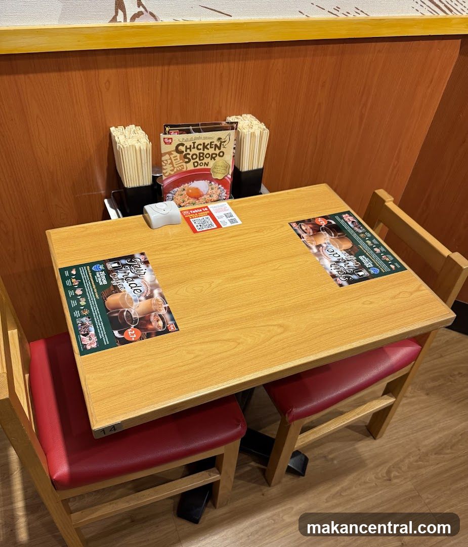 Table Setting with Menu and Chopsticks