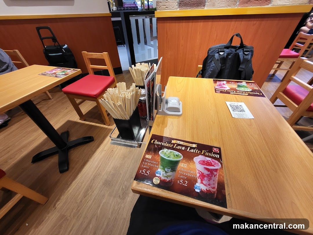 Table with Drink Advertisements