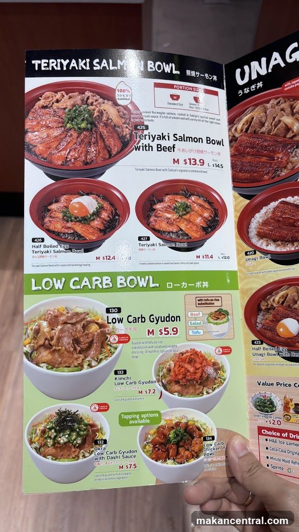 Teriyaki Salmon Bowl & Low Carb Bowl Menu
