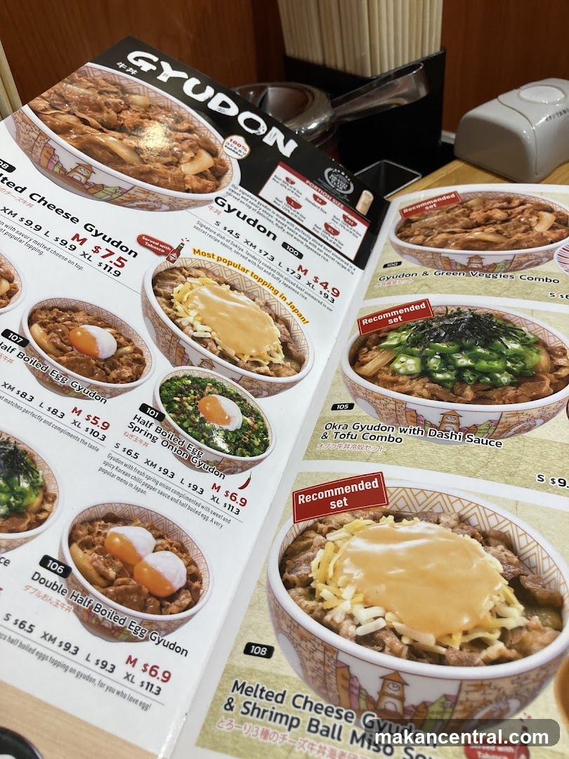 Gyudon Menu