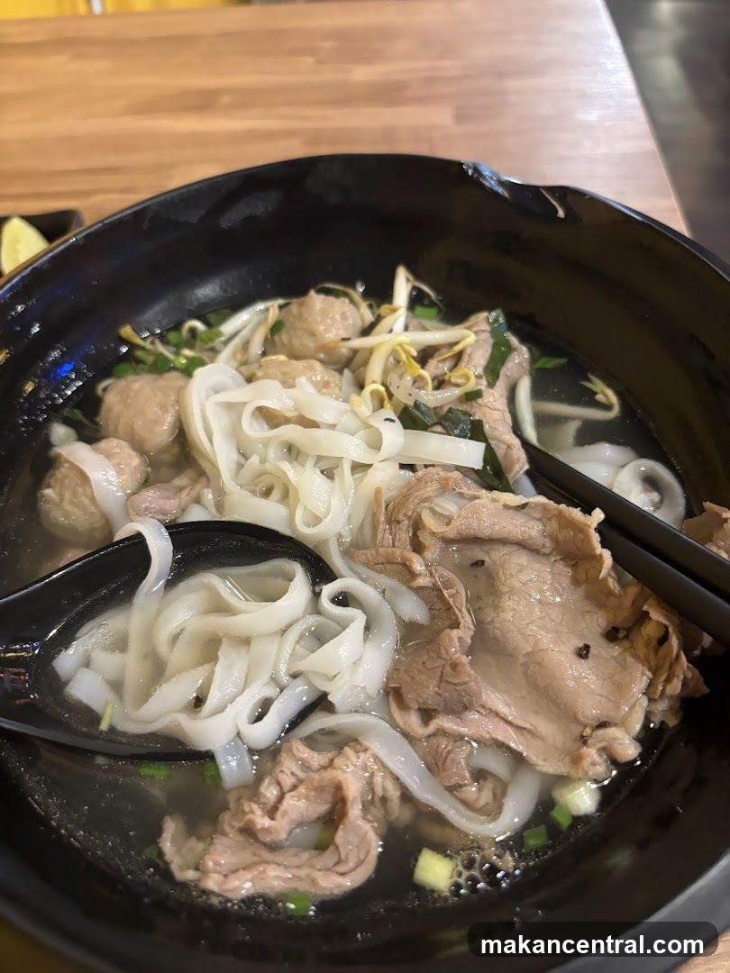 Pho with Beef and Meatballs