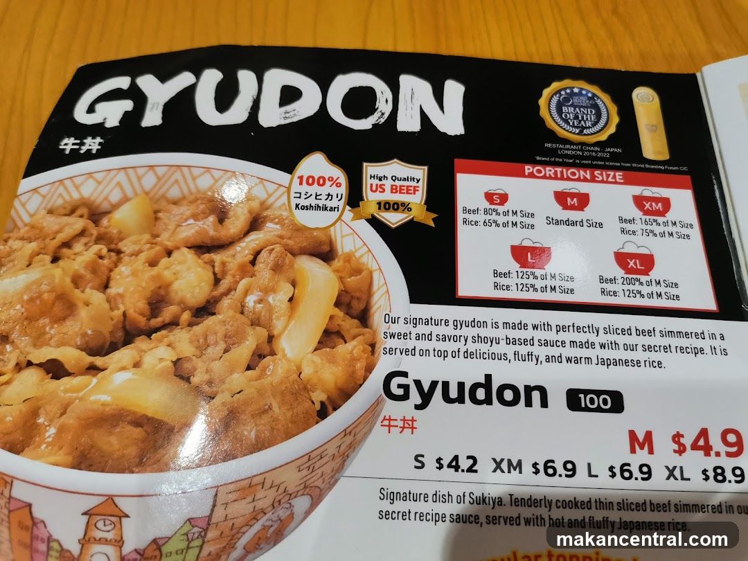 Gyudon Menu