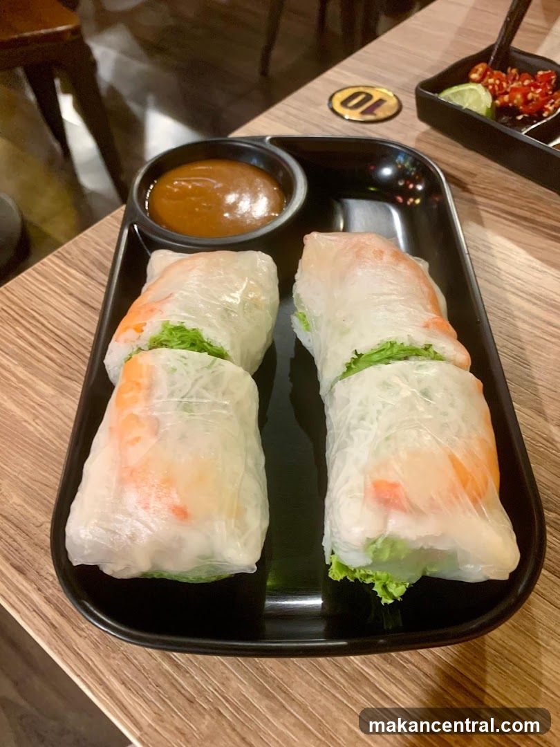 Fresh Spring Rolls with Peanut Sauce