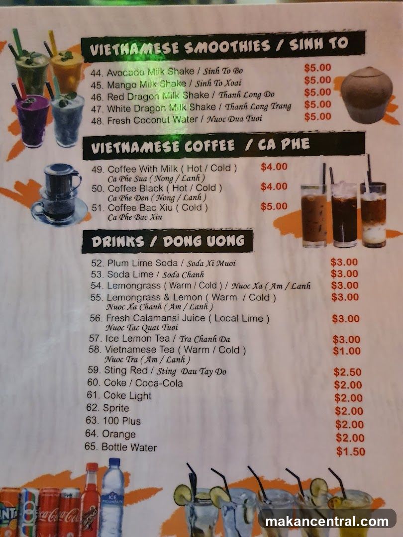 Vietnamese Smoothies, Coffee, and Drinks