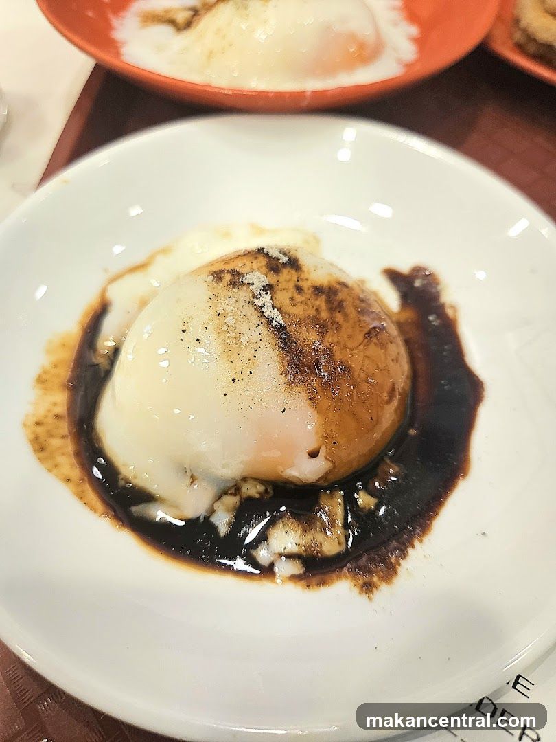 Soft-boiled eggs with soy sauce