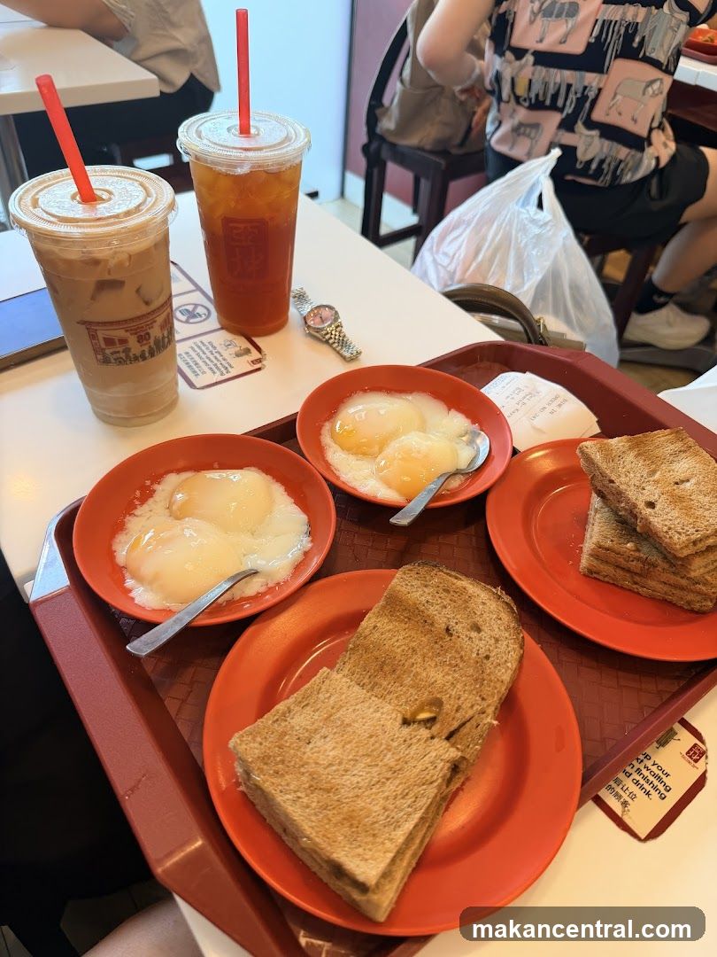 Breakfast Tray with Drinks and Toast