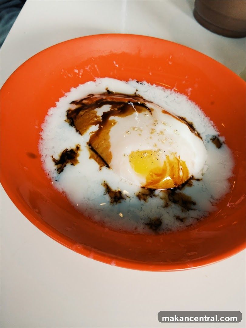 Soft-boiled egg with soy sauce
