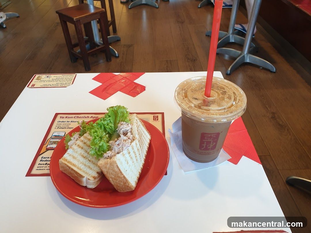 Sandwich and Iced Coffee