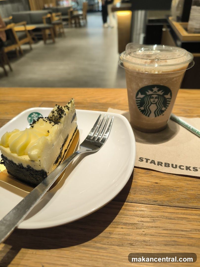 Starbucks Coffee and Cake
