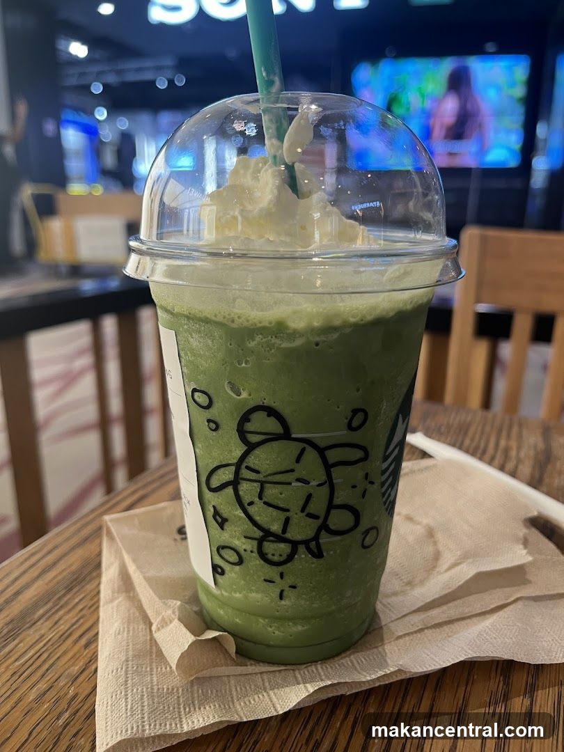 Green Frappuccino with Whipped Cream