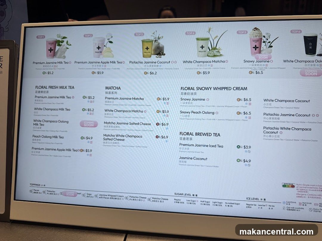 Tea Menu