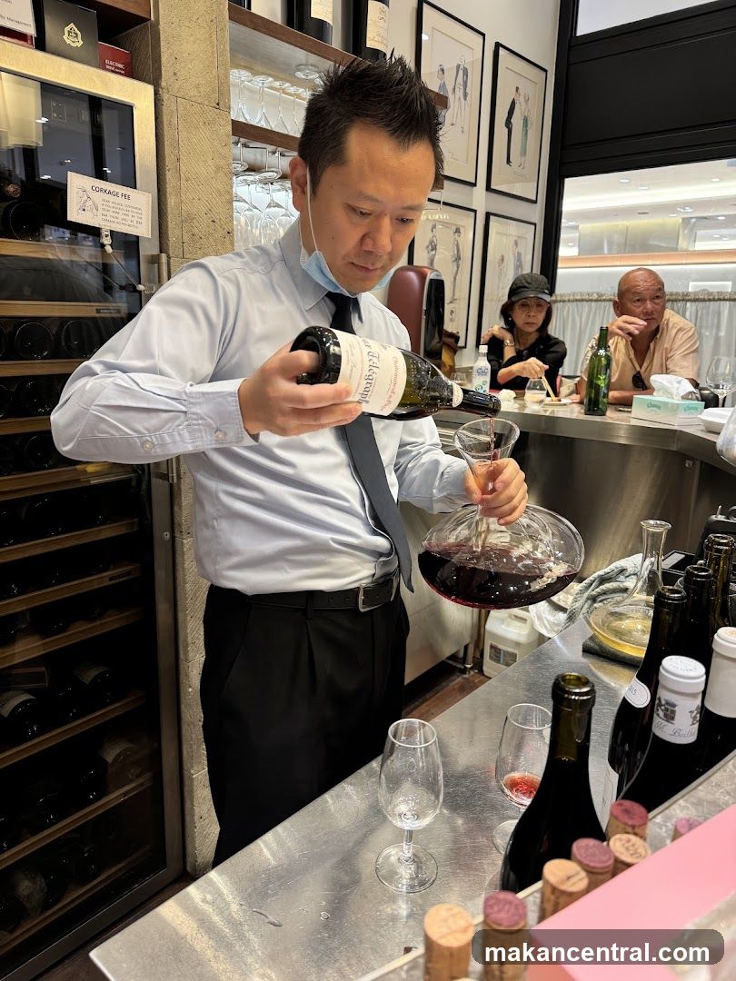Bartender Decanting Wine