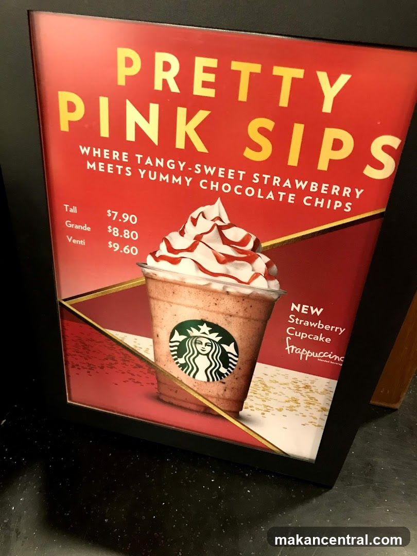Starbucks Pretty Pink Sips Advertisement