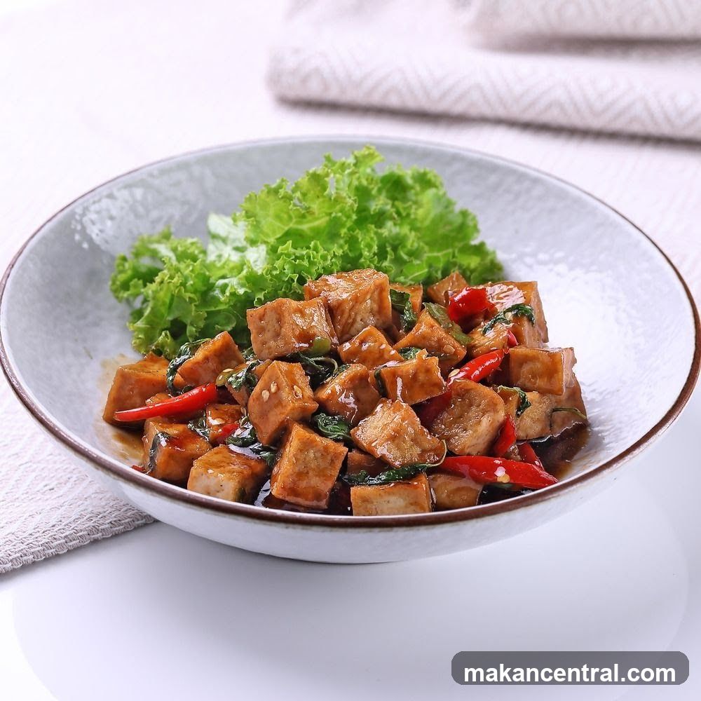 Tofu with Basil and Chili
