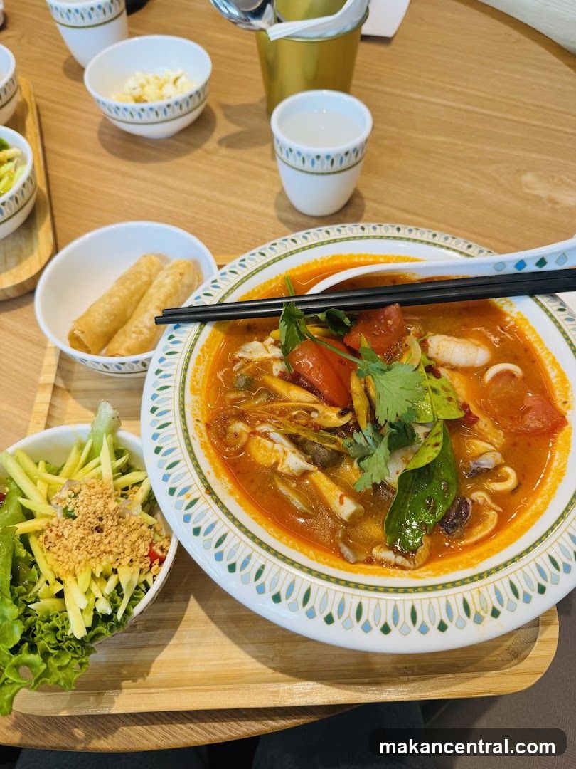 Thai Tom Yum Soup with Sides