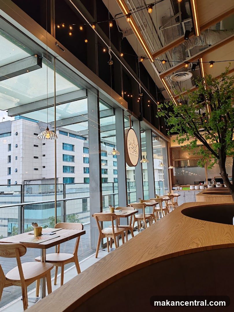 Restaurant Interior with Tables and Chairs