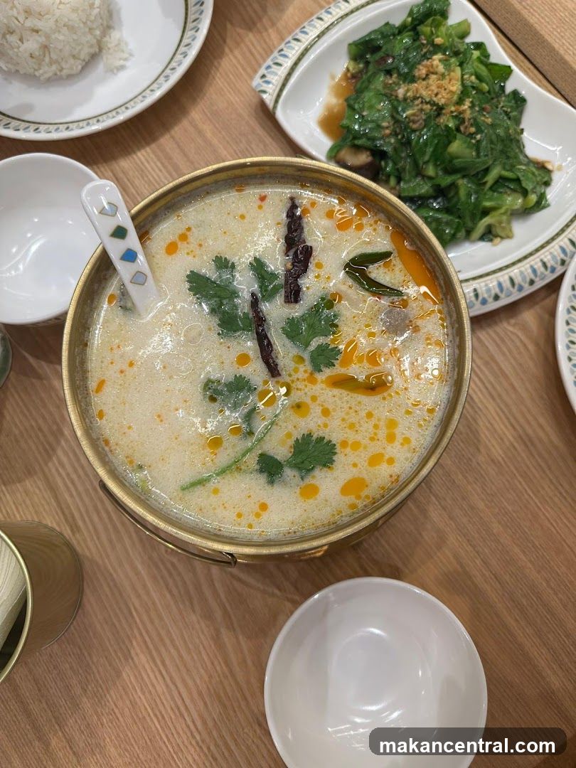 Creamy Coconut Soup with Vegetables and Rice