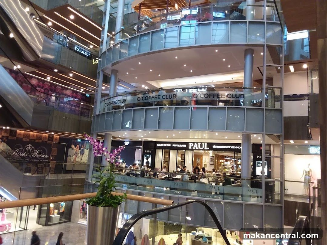 Interior of a multi-level shopping mall