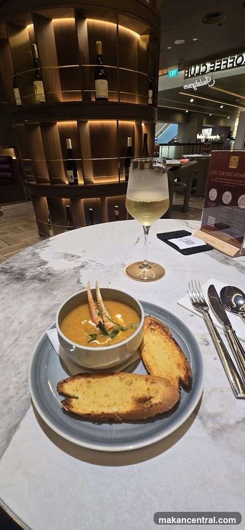 Soup and Bread with Wine