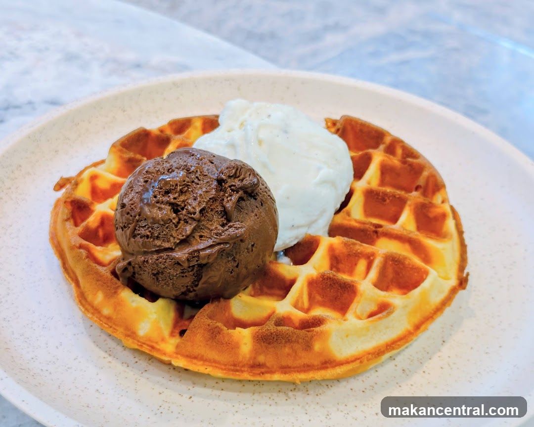 Waffle with Ice Cream