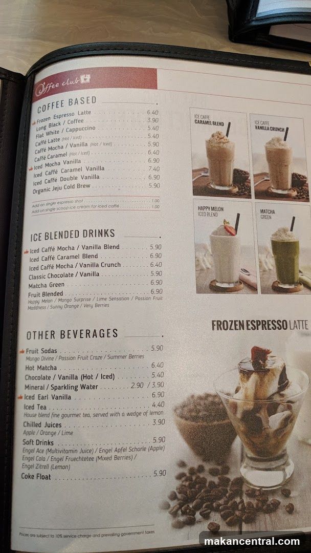 Coffee club Menu