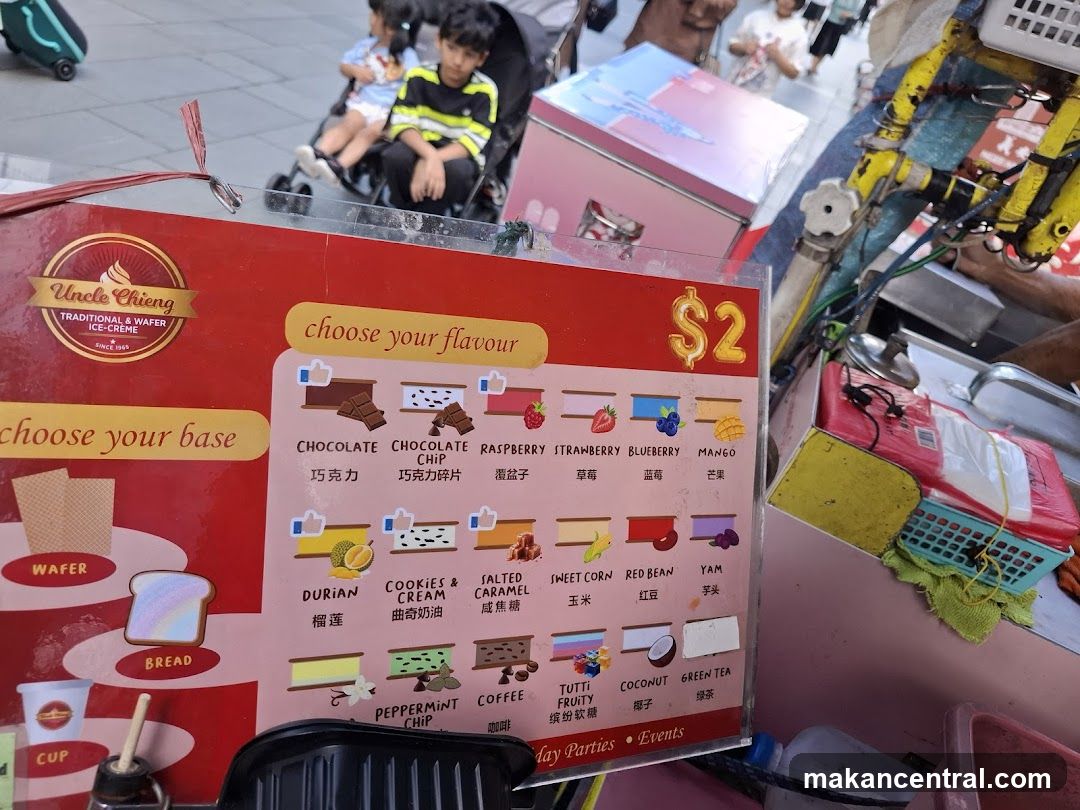 Uncle Chieng Traditional & Wafer Ice-Creme Menu