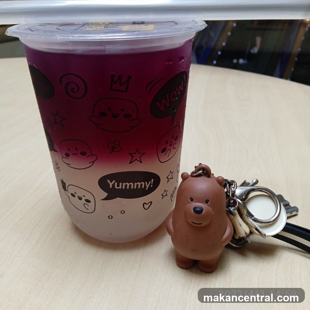 Drink with Bear Keychain