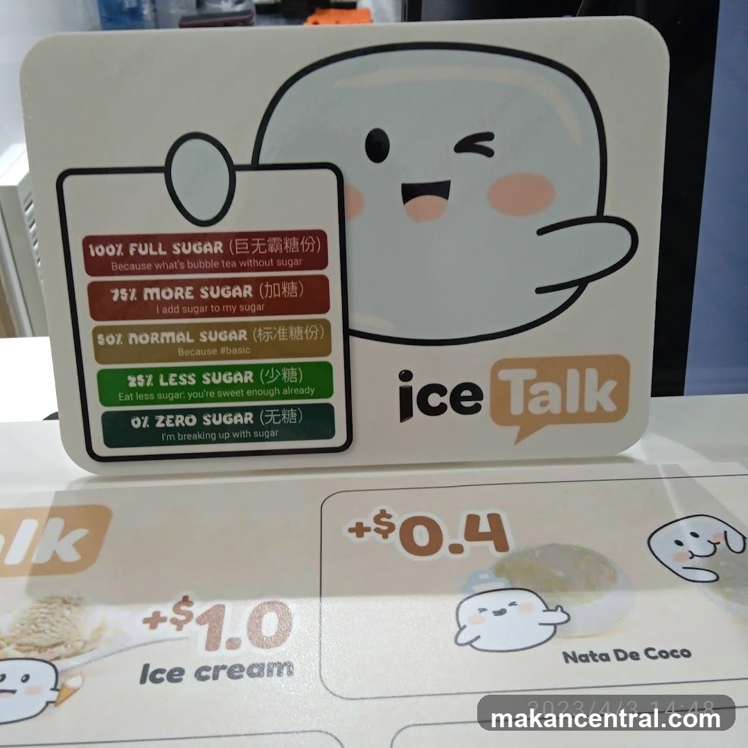 Ice Talk Sugar Options and Add-ons