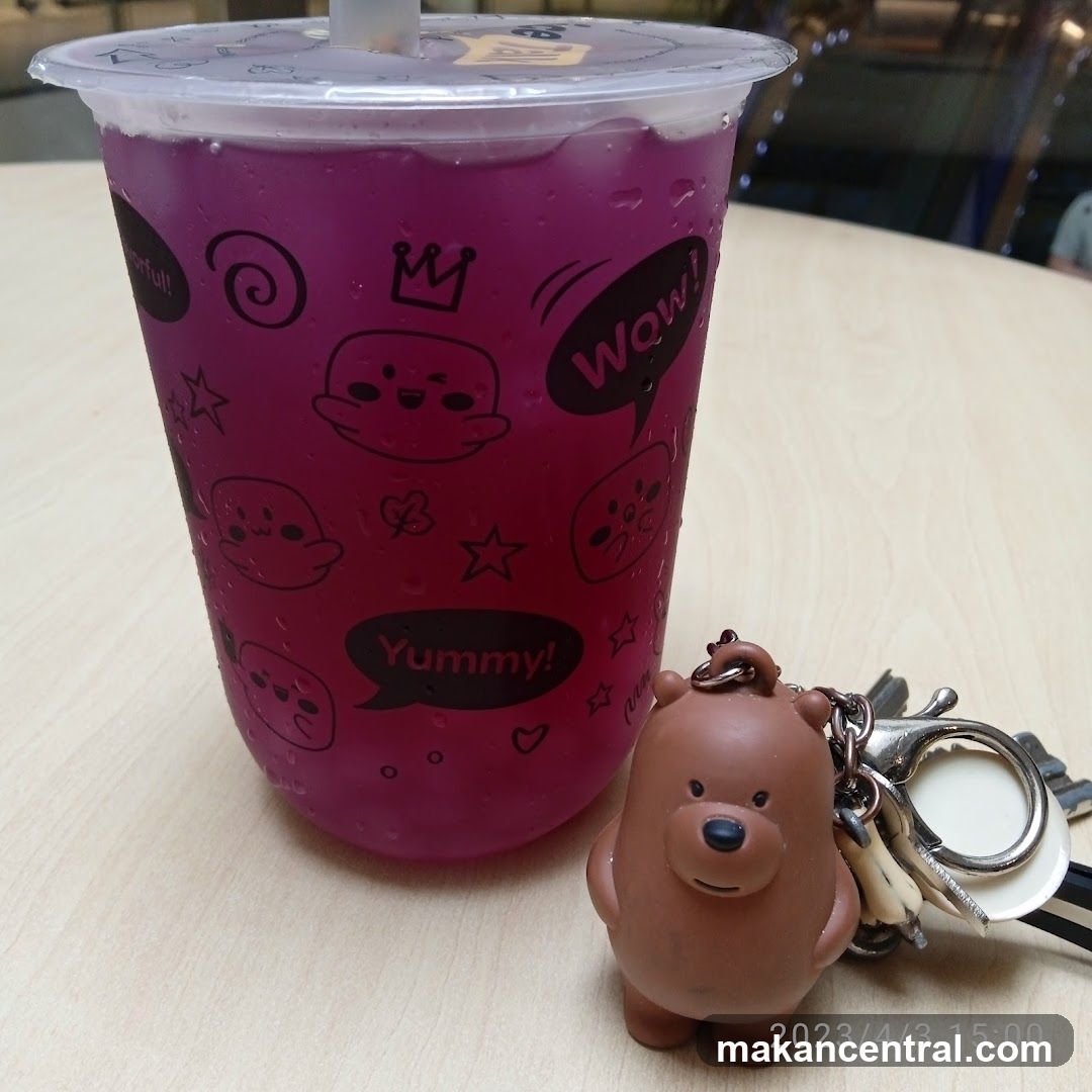 Purple Drink with Bear Keychain