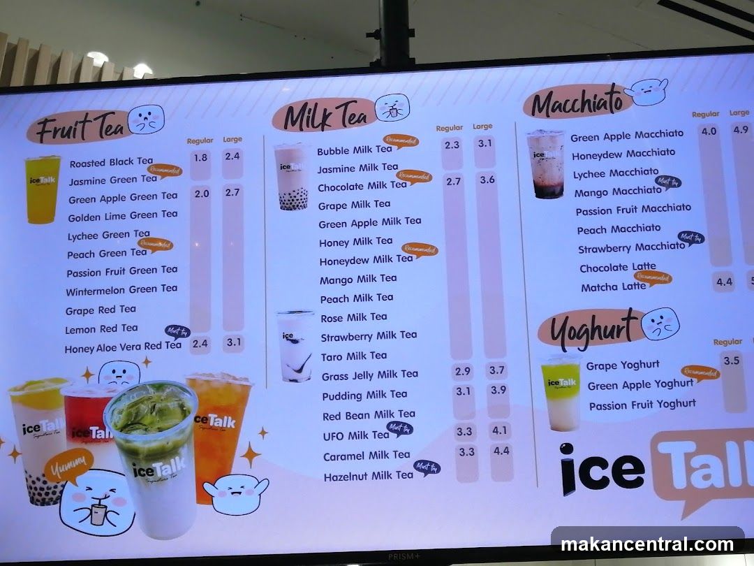 Ice Talk Menu