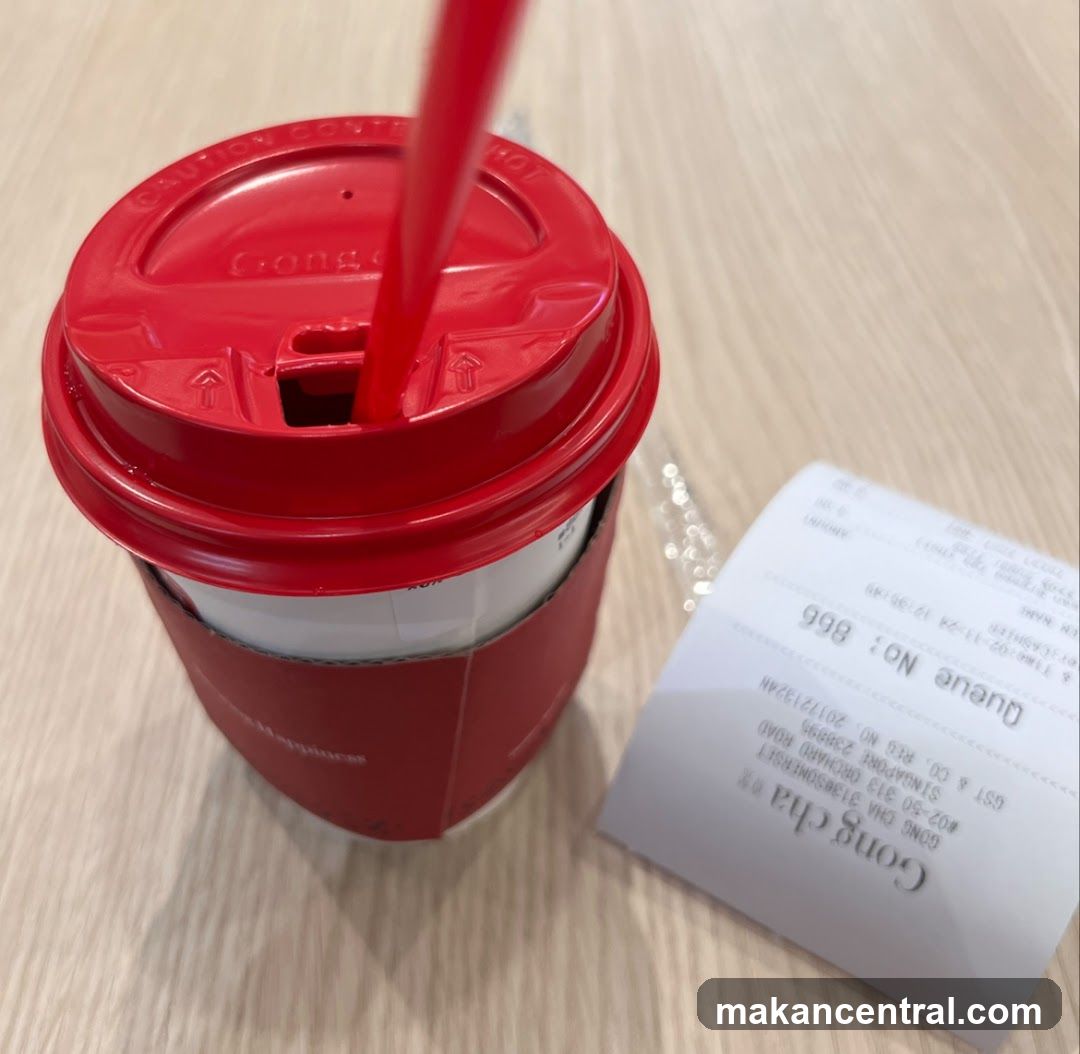 Gong Cha Drink and Receipt