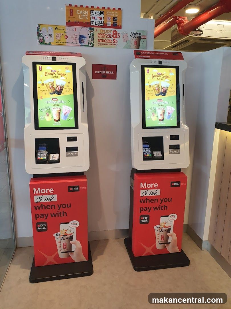 Self-order kiosks and promotional displays