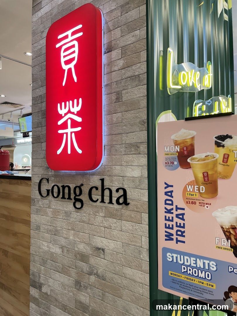 Gong Cha Storefront with Promotions