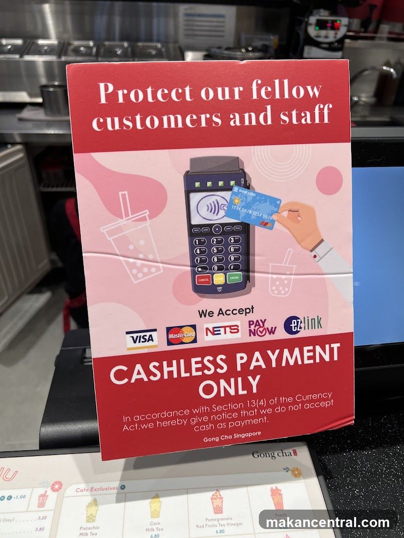 Cashless Payment Sign