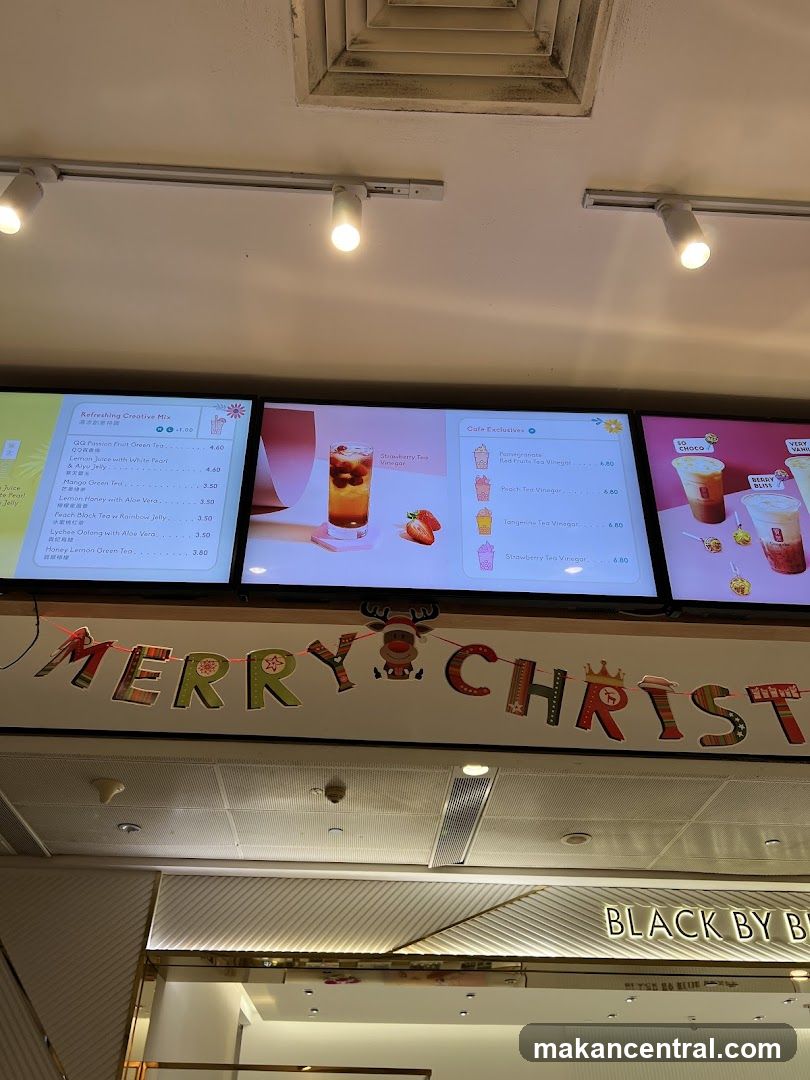 Menu Boards with Christmas Decorations